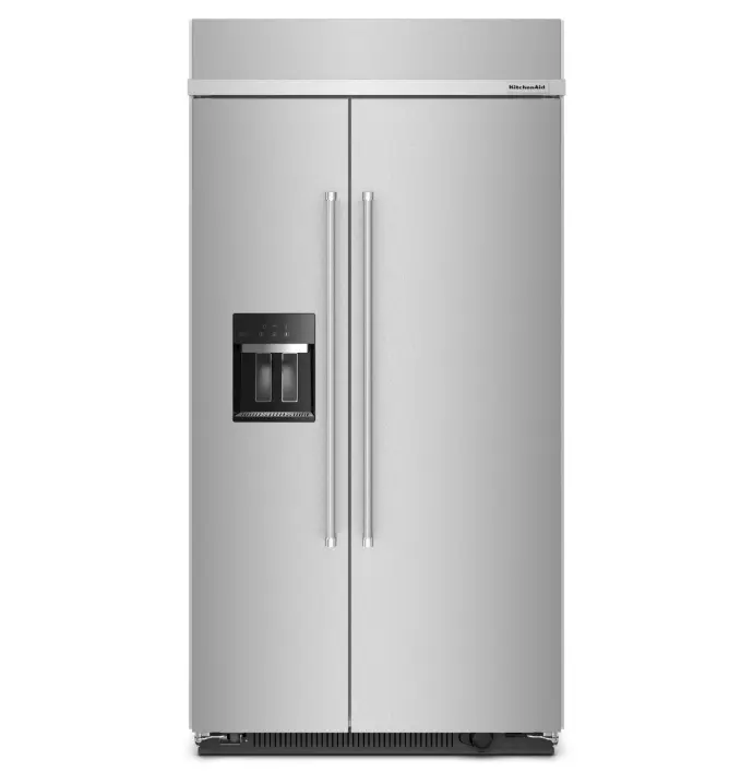 Refrigerador Empotrable Kitchenaid 42" Con Despachador Acero Inoxidable Print Shield