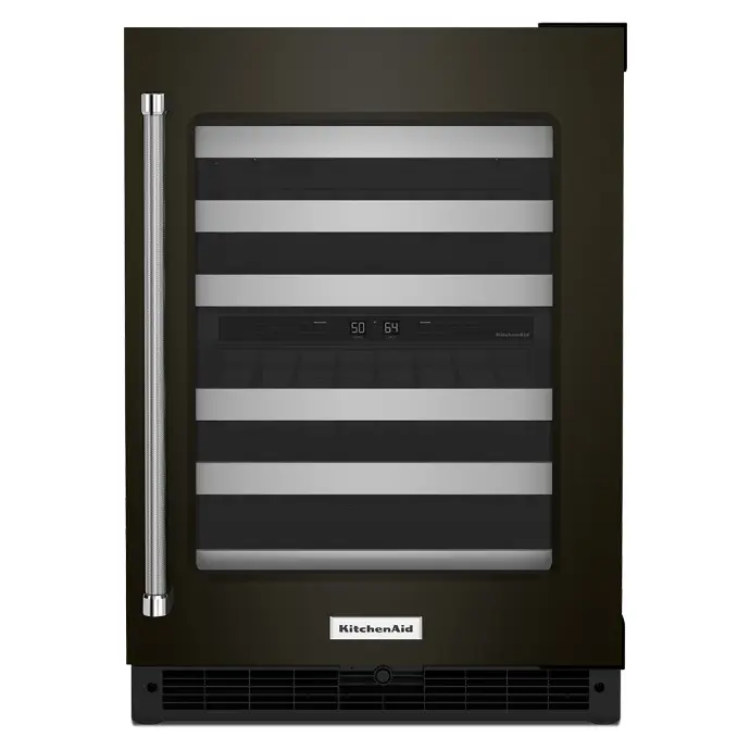Cava de Vinos 24" Kitchenaid derecho Acero Negro
