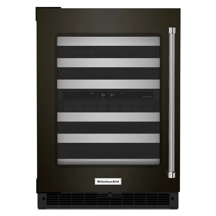 Cava de Vinos 24" Kitchenaid Izquierdo Acero Negro