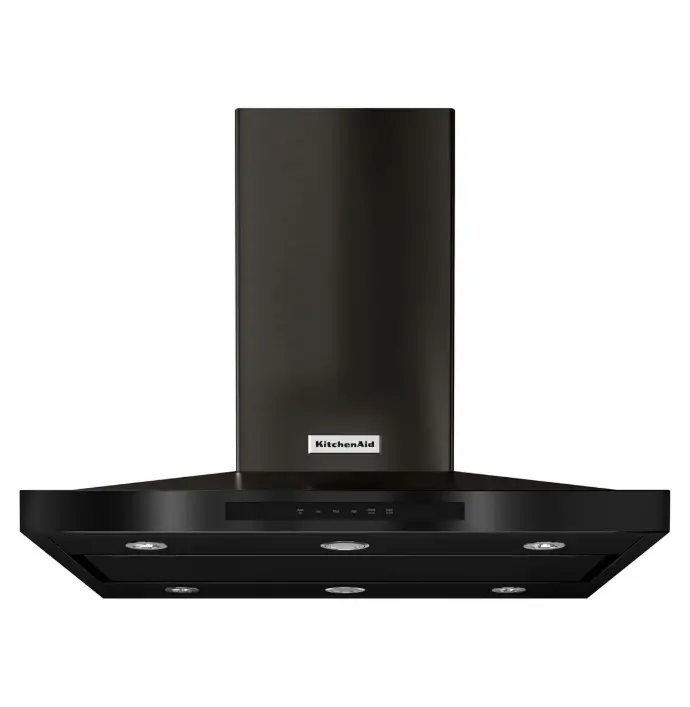 Campana Isla 36" Kitchenaid 600 CFM Acero Negro