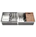 Tarja Sinka Doble Tina Simétrica 113 X 45 Cal 16 R10 Acero Inox