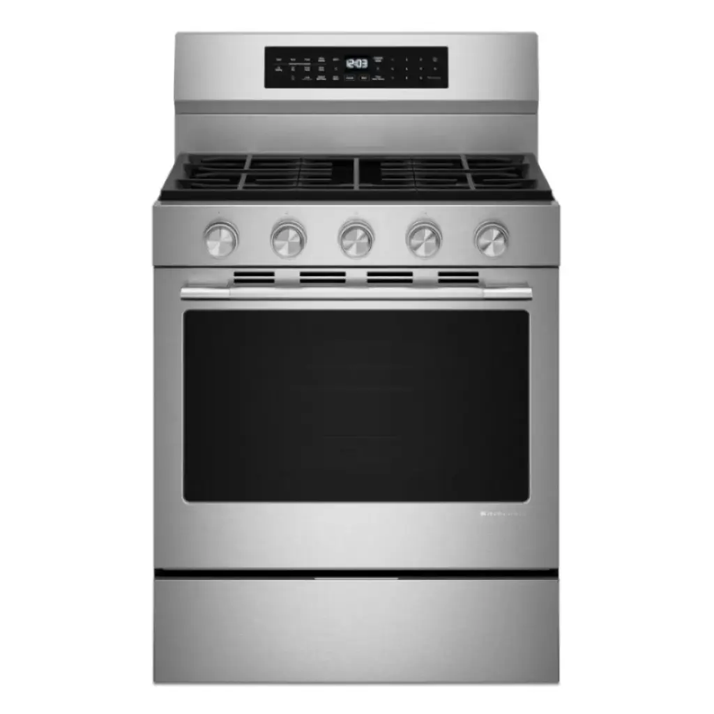 Estufa 30" Kitchenaid Gas Acero Inoxidable con PrintShield