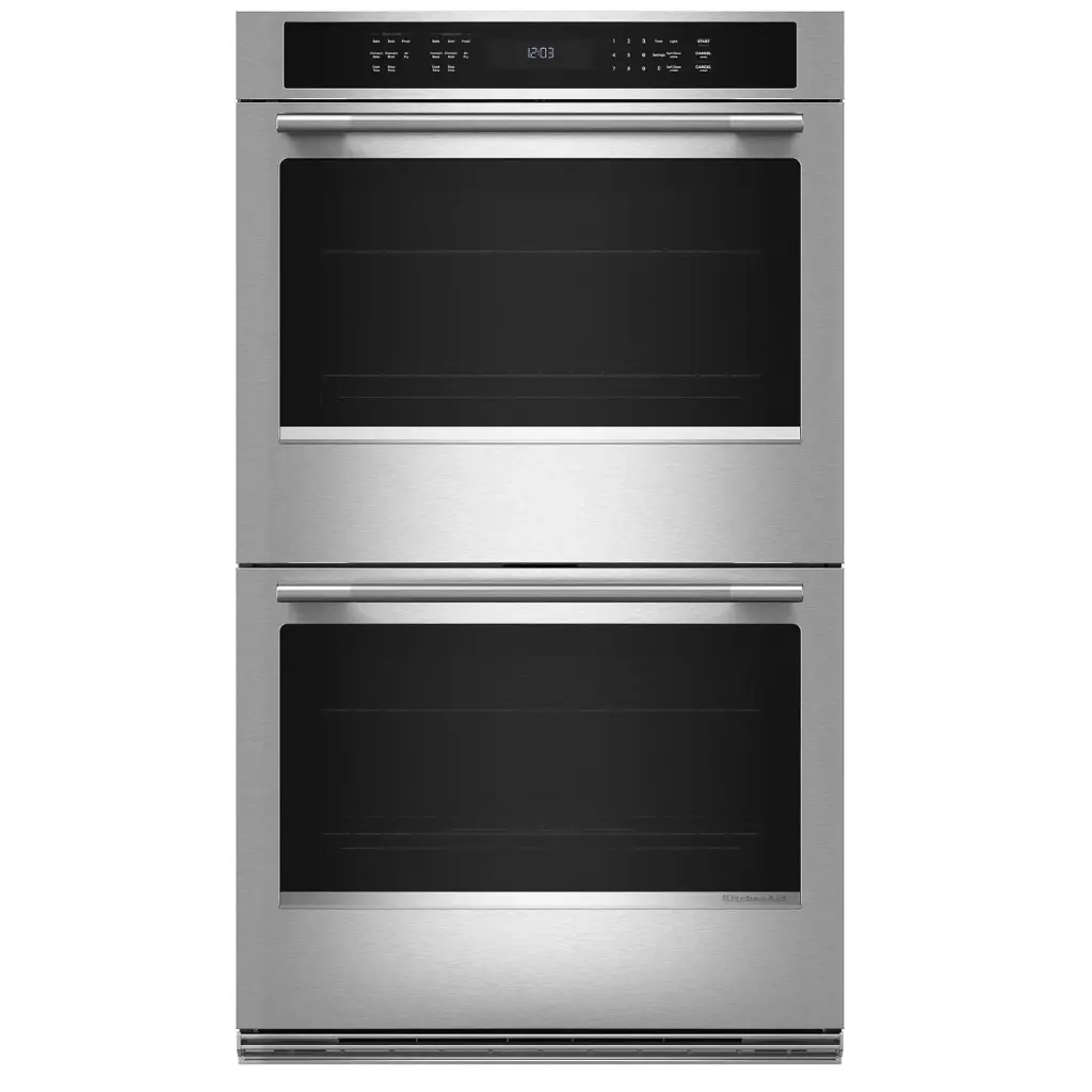 Horno Doble Eléctrico 30" Kitchenaid Empotrable Acero Inoxidable con PrintShield