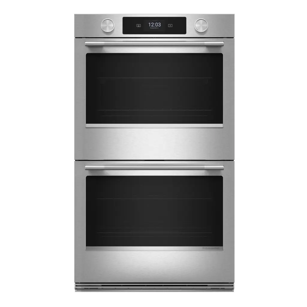 Horno Doble Eléctrico 30" Kitchenaid Empotrable Acero Inoxidable con PrintShield