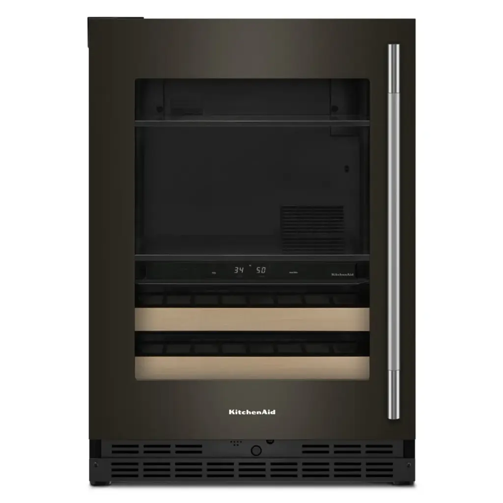 Centro de Bebidas 24" Izquierdo Kitchenaid Doble Zona Black Ore