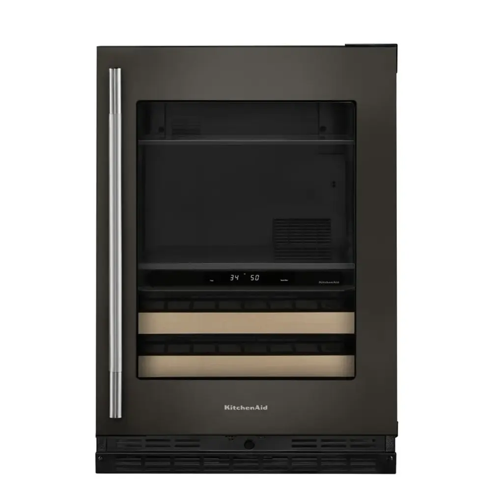 Centro de Bebidas 24" Derecho Kitchenaid Doble Zona Black Ore