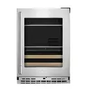 Centro de Bebidas 24" Derecho Kitchenaid Doble Zona Acero Inoxidable con PrintShield