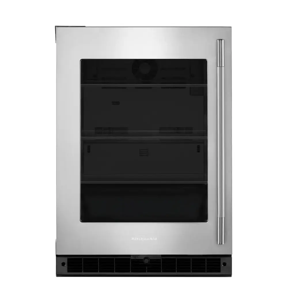 Friogobar Izquierdo 24" Kitchenaid Gabinete Negro/Acero Inoxidable