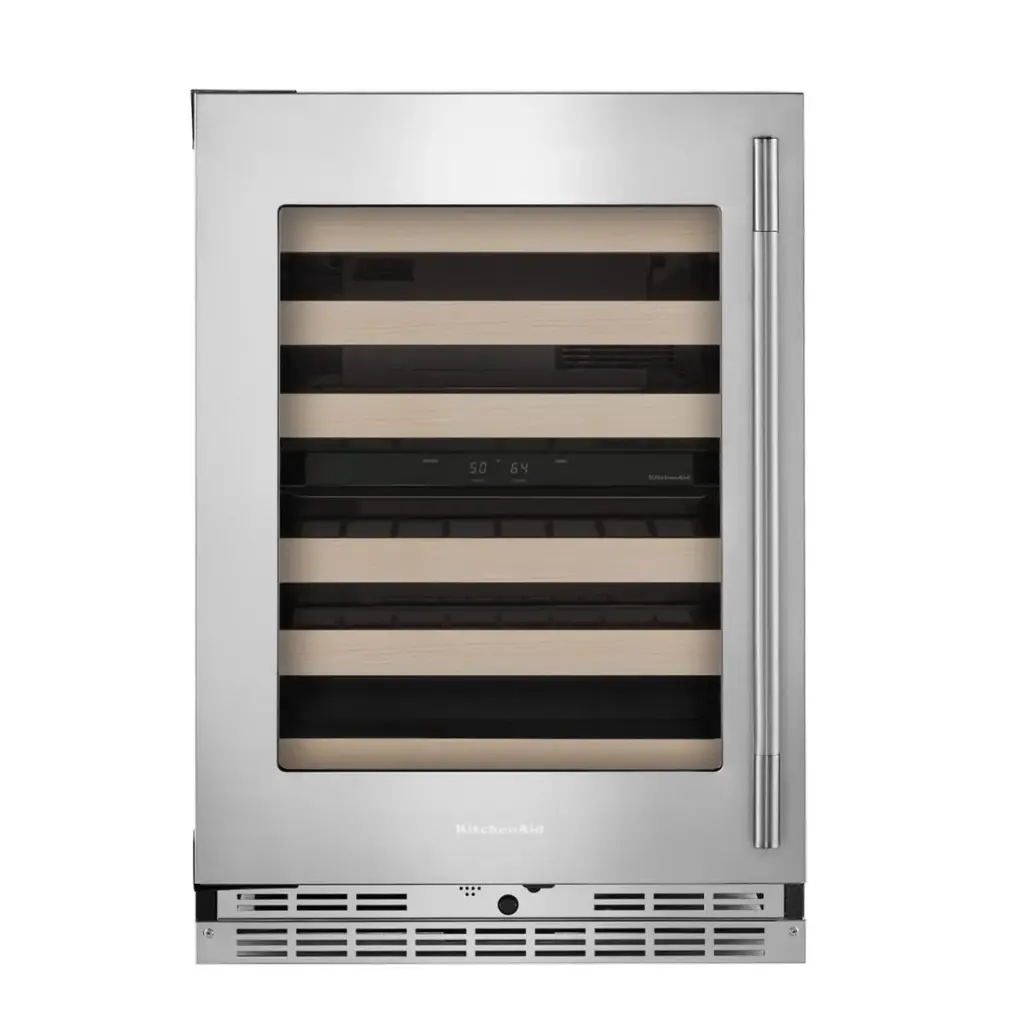 Cava de Vinos Izquierda 24" Kitchenaid Acero Inoxidable con PrintShield