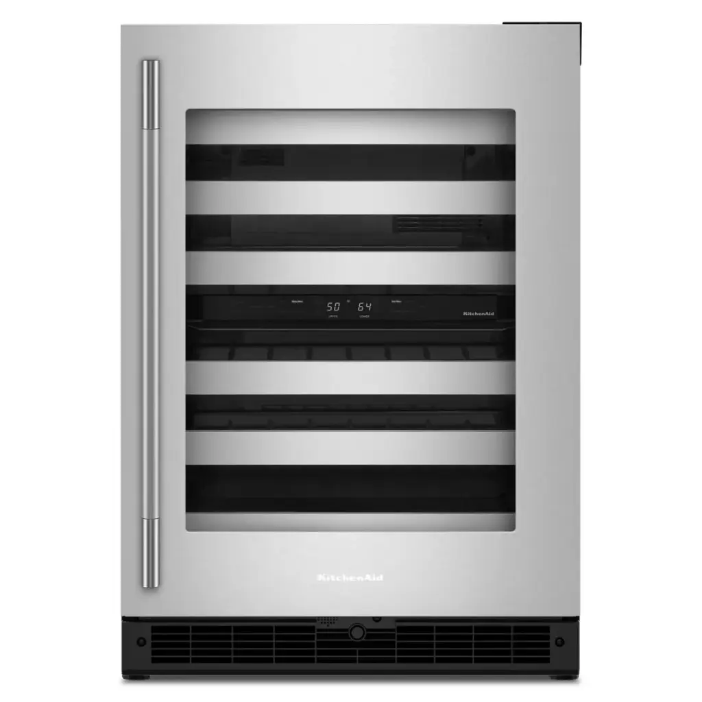 Cava de Vinos Derecha 24" Kitchenaid Gabinete Negro/Acero Inoxidable