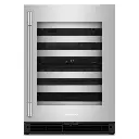 Cava de Vinos Derecha 24" Kitchenaid Gabinete Negro/Acero Inoxidable