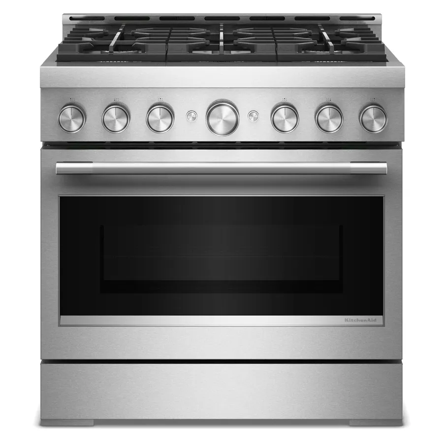 Estufa Gas 36" KitchenAid Commercial Acero Inoxidable