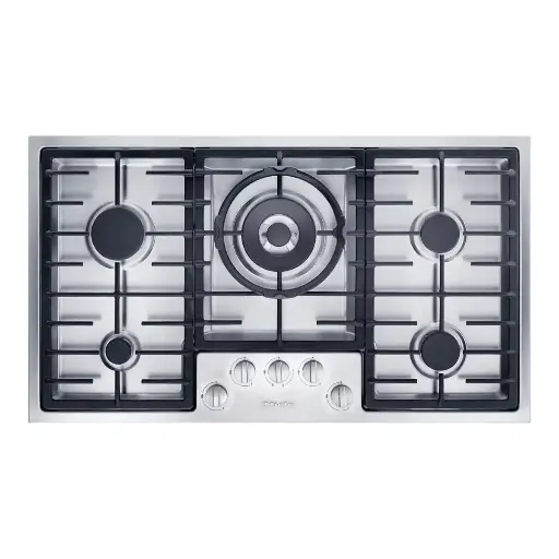 [KM 2355 LP] Parrilla 36" Miele con 5 Quemadores de Gas Acero inoxidable