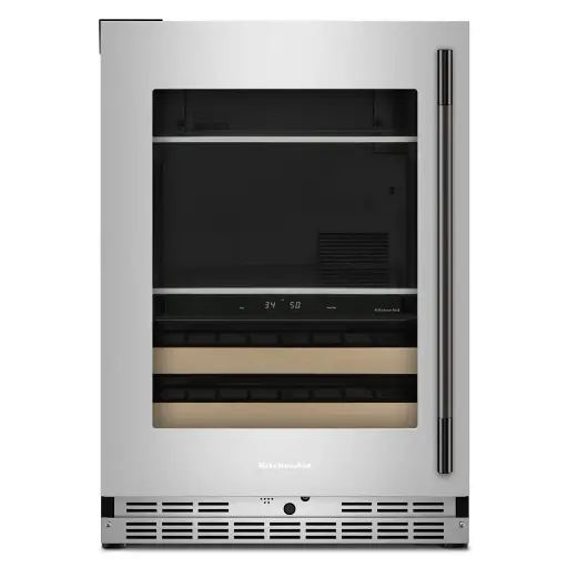 [KUBL524SPS] Centro de Bebidas 24" Izquierdo Kitchenaid Doble Zona Acero Inoxidable con PrintShield