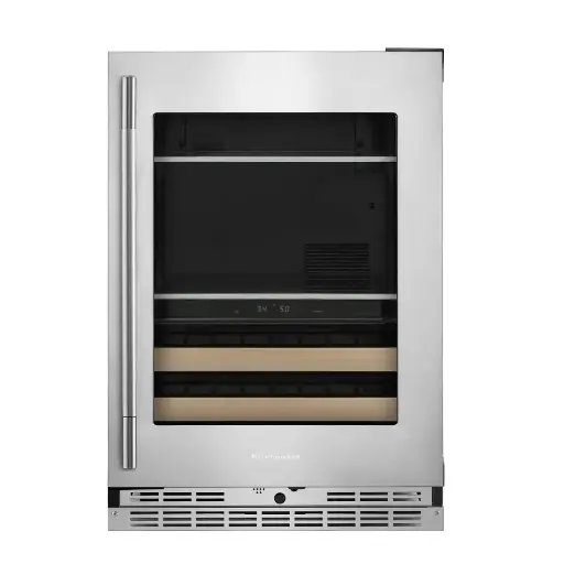 [KUBR524SPS] Centro de Bebidas 24" Derecho Kitchenaid Doble Zona Acero Inoxidable con PrintShield