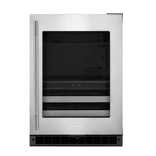[KUBR524SSB] Centro de Bebidas 24" Derecho Kitchenaid Doble Zona Gabinete Negro/Acero Inoxidable