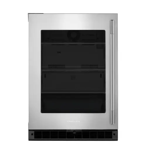 [KURL324SSB] Friogobar Izquierdo 24" Kitchenaid Gabinete Negro/Acero Inoxidable